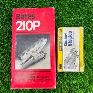 Bates 210P Standard Plier Stapler Chrome Made in Japan with Bostitch Staples